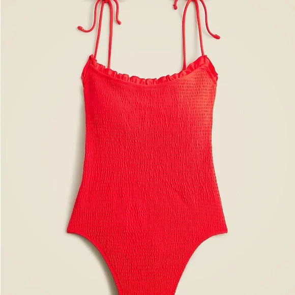 J. Crew Red Ruffled Swimsuit - Picture 5 of 8